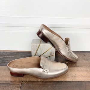 CLARKS Metallic Gold Keesha Donna Slip on Mules